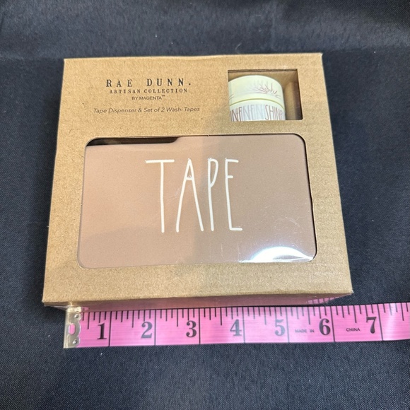 NWT - Rae Dunn Tape Dispenser and Set of 2 Washi Tapes - Picture 3 of 4